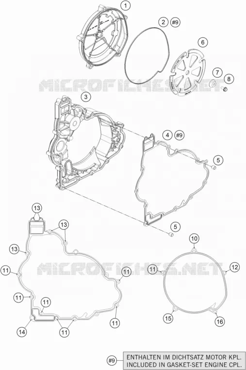 CLUTCH COVER KTM MOTO 1190 2016 ADVENTURE  1190 ADVENTURE ABS ORANGE