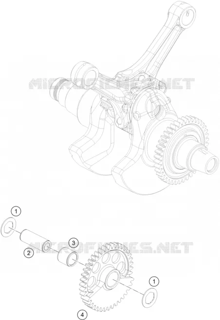 BALANCER SHAFT KTM MOTO 1190 2014 ADVENTURE  1190 ADVENTURE ABS GREY