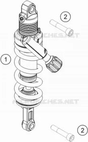 SHOCK ABSORBER KTM MOTO 1190 2013 ADVENTURE  1190 ADVENTURE ABS ORANGE WES.
