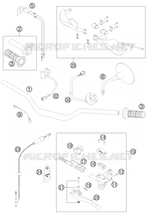 HANDLEBAR / CONTROLS KTM MOTO 990 2011 ADVENTURE  990 ADVENTURE R