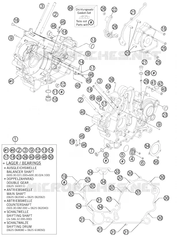 CRANKCASE KTM MOTO 990 2012 ADVENTURE  990 ADVENTURE BLUE ABS