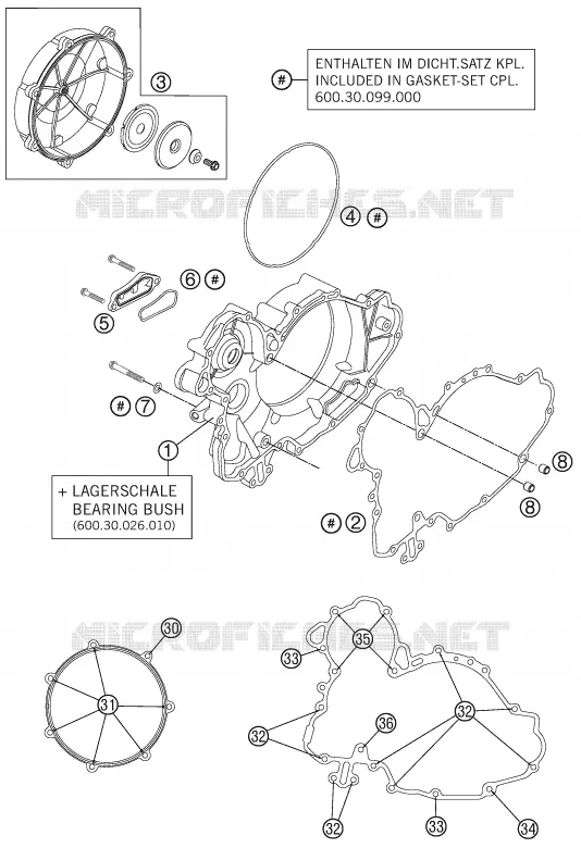 CLUTCH COVER KTM MOTO 990 2011 ADVENTURE  990 ADVENTURE DAKAR EDITION