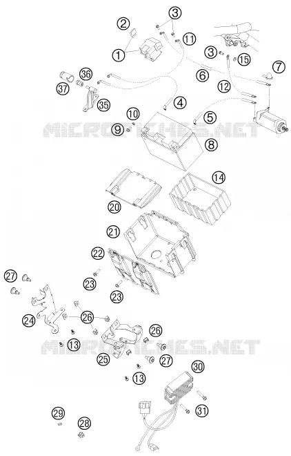 BATTERY KTM MOTO 990 2010 ADVENTURE  990 ADVENTURE WHITE ABS