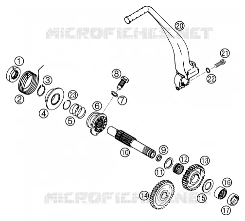 KICK STARTER KTM MOTO 640 2002 ADVENTURE  640 ADVENTURE R