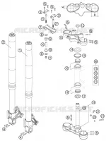 FRONT FORK / TRIPLE CLAMP for KTM SUPERMOTO 2005