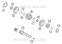 GEARBOX MAIN SHAFT for KTM SUPERMOTO 2005