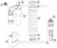 SHOCK ABSORBER (PARTS) for KTM SUPERMOTO 2005