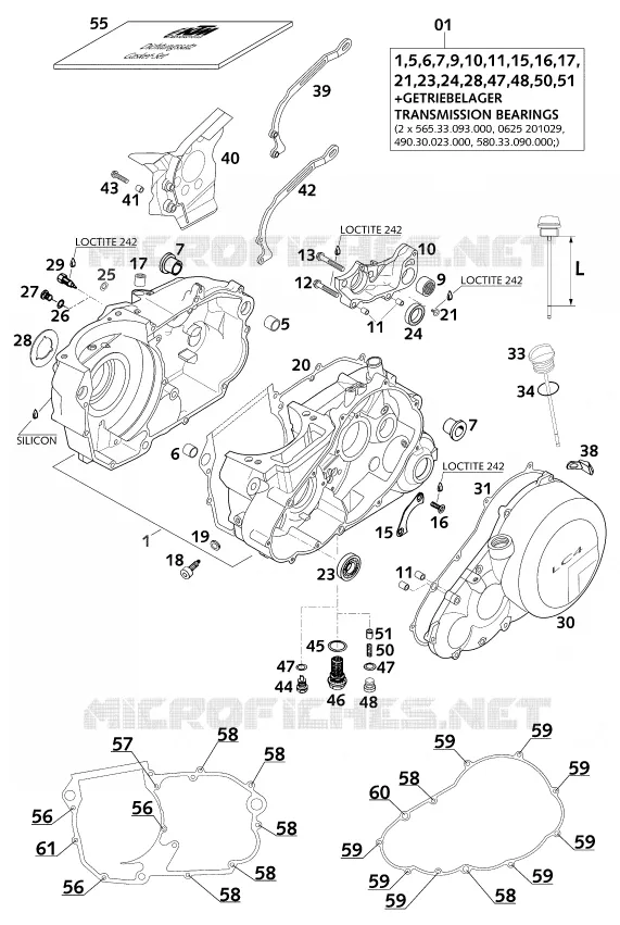 CRANKCASE KTM MOTO 640 2000 SUPERMOTO  640 LC4-E SUPERMOTO PRESTIGE