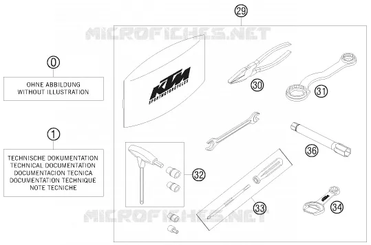 TOOL KIT / MANUALS / OPTIONS KTM MOTO 690 2008 SUPERMOTO  690 SUPERMOTO ORANGE