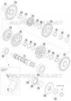 GEARBOX COUNTERSHAFT for KTM ATV 2008