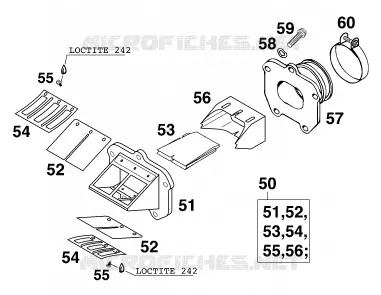 REED VALVE CASE KTM MOTO 380 1999 MXC  380 MXC 12LT