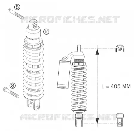 SHOCK ABSORBER KTM MOTO 250 2007 XCF-W  250 XCF-W