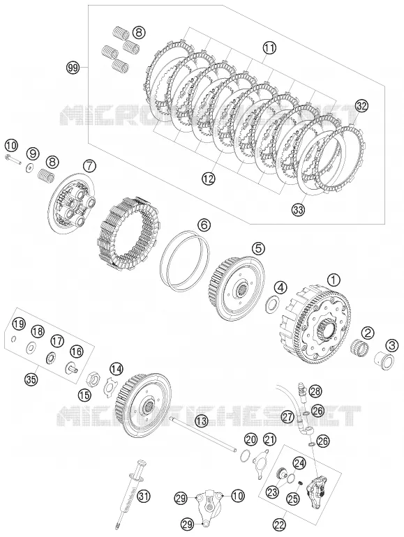 CLUTCH KTM MOTO 450 2011 XC-W  450 XC-W SIX DAYS