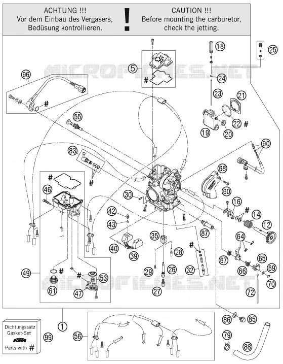 CARBURETOR KTM MOTO 400 2007 XC-W  400 XC-W