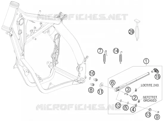 SIDE / MAIN STAND KTM MOTO 350 2012 XCF-W  350 XCF-W