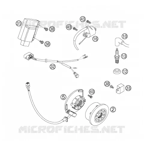 IGNITION SYSTEM KTM MOTO 250 2006 XC  250 XC