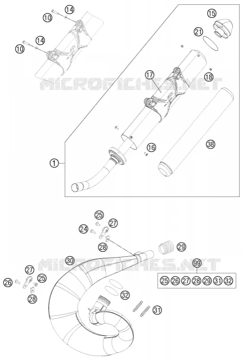 EXHAUST KTM MOTO 250 2012 XC-W  250 XC-W