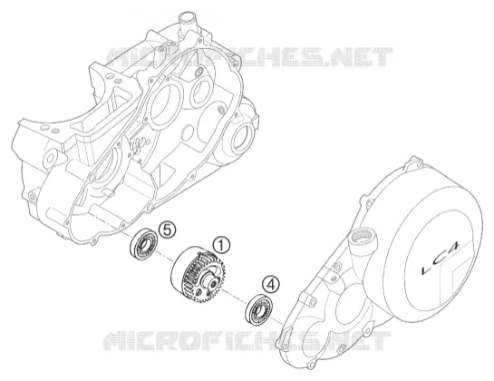 BALANCER SHAFT KTM MOTO 640 2002 ENDURO  640 LC4-E ORANGE 18L