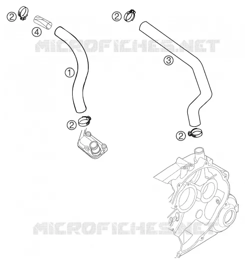 ENGINE VENT KTM MOTO 640 2004 ENDURO  640 LC4 ENDURO ORANGE 12L