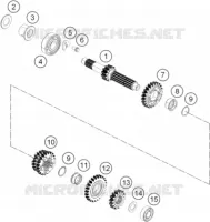 GEARBOX MAIN SHAFT for KTM RC 2017