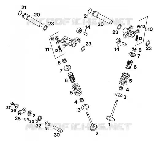 VALVES KTM MOTO 620 1994 LC4  620 SX WP