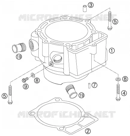 CYLINDER KTM MOTO 540 2006 SXS  540 SXS