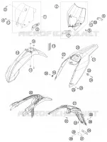 PLASTICS for KTM EXC 2011