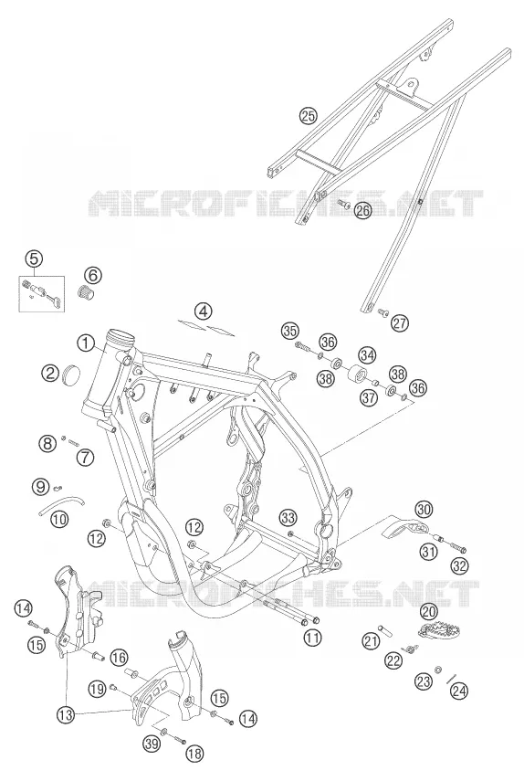 FRAME KTM MOTO 525 2005 EXC  525 EXC FACTORY