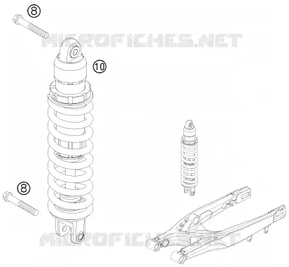 SHOCK ABSORBER KTM MOTO 500 2014 EXC  500 EXC SIX DAYS