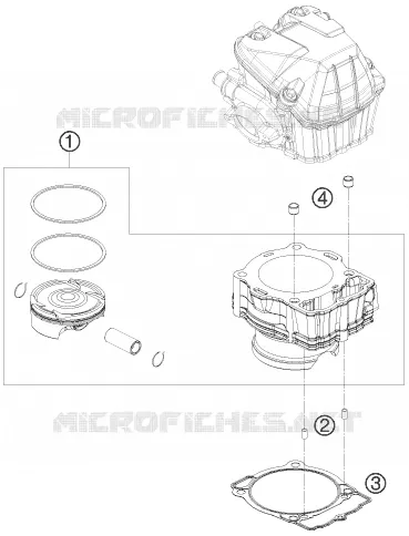 CYLINDER KTM MOTO 500 2012 EXC  500 EXC