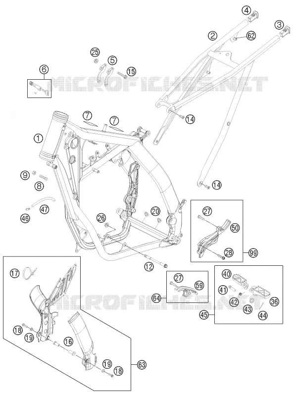 FRAME KTM MOTO 300 2011 EXC  300 EXC FACTORY EDITION
