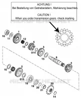 GEARBOX COUNTERSHAFT for KTM EXC 2001