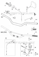 HANDLEBAR / CONTROLS for KTM EXC 2001