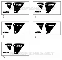 STICKERS for KTM EXC 2001