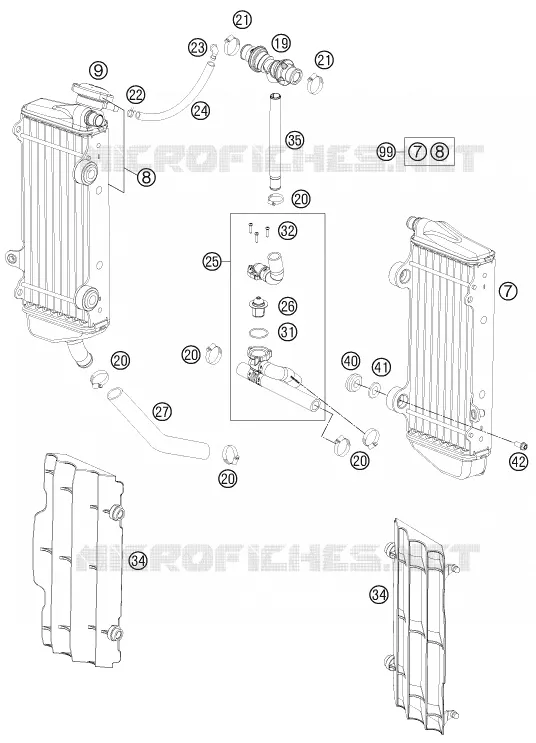 COOLING SYSTEM KTM MOTO 300 2015 EXC  300 EXC