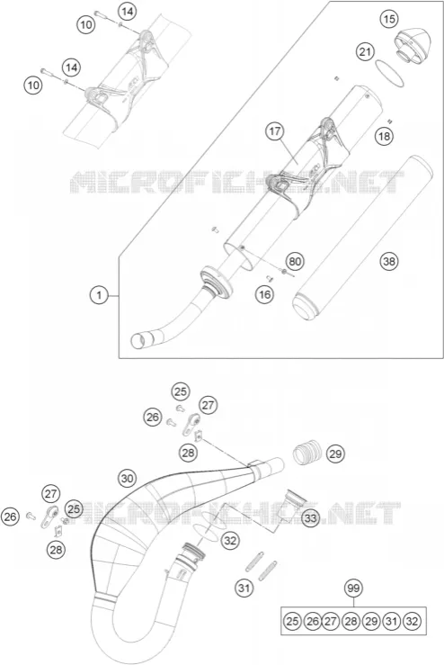 EXHAUST KTM MOTO 300 2013 EXC  300 EXC