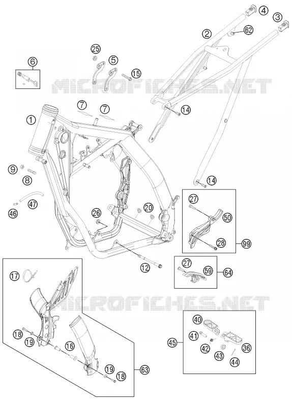 FRAME KTM MOTO 300 2011 EXC  300 EXC