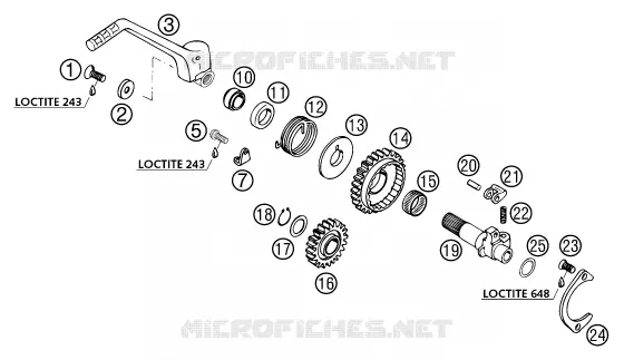 KICK STARTER KTM MOTO 300 2003 EXC  300 EXC