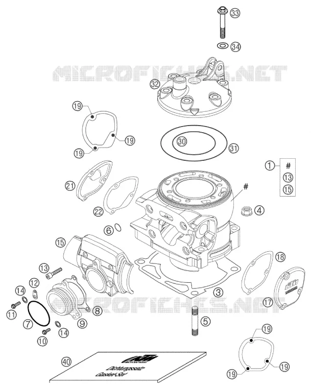 CYLINDER KTM MOTO 300 2003 EXC  300 EXC