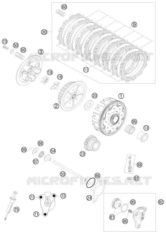 CLUTCH KTM MOTO 250 2009 EXC-F  250 EXC-F SIX DAYS