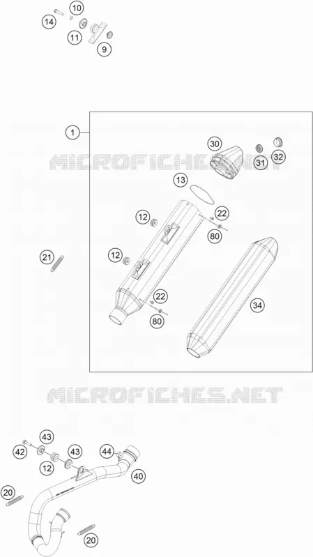 EXHAUST KTM MOTO 250 2018 EXC-F  250 EXC-F