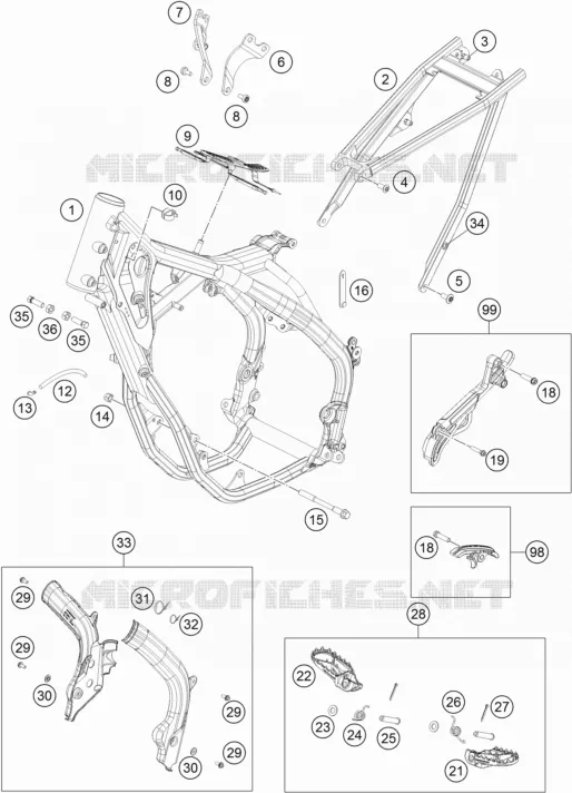 FRAME KTM MOTO 250 2017 EXC-F  250 EXC-F