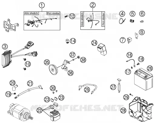 WIRING HARNESS KTM MOTO 250 2012 EXC-F  250 EXC-F