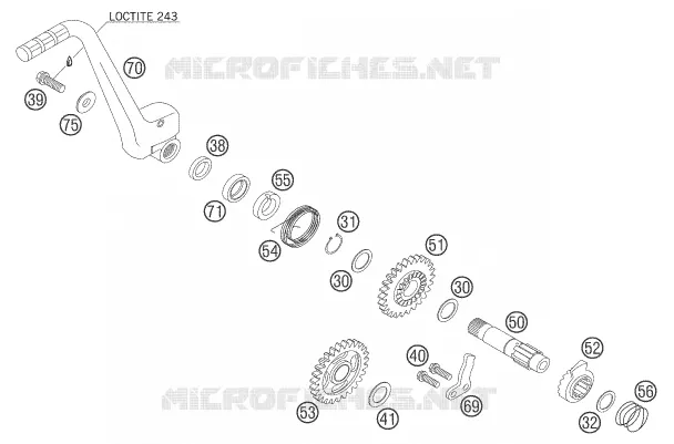 KICK STARTER KTM MOTO 125 2005 EXC  125 EXC