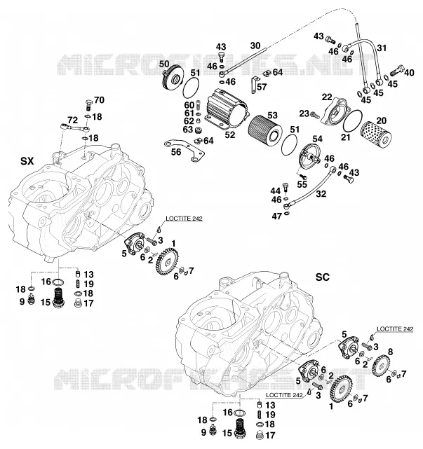 OIL PUMP KTM MOTO 400 1997 SXC  400 SXC WP