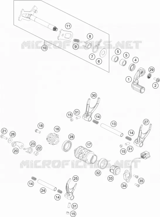 GEAR SHIFTING MECHANISM KTM MOTO 450 2017 EXC-F  450 EXC-F SIX DAYS
