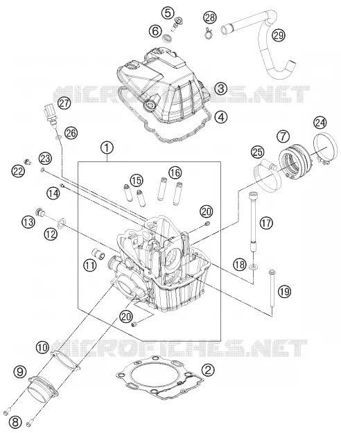 CYLINDER HEAD  KTM MOTO 450 2015 EXC  450 EXC