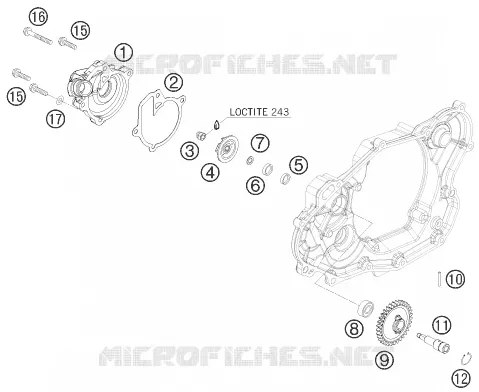 WATERPUMP KTM MOTO 450 2010 EXC  450 EXC