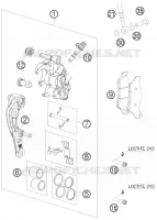 FRONT BRAKE CALIPER for KTM EXC-F 2013