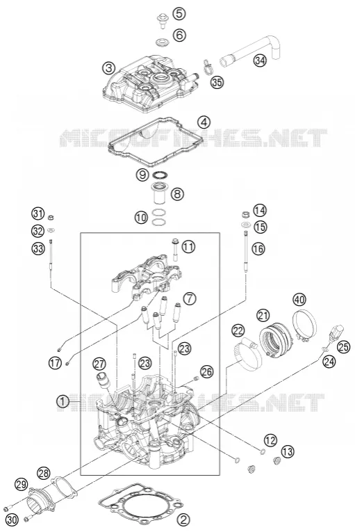 CYLINDER HEAD  KTM MOTO 350 2012 EXC-F  350 EXC-F